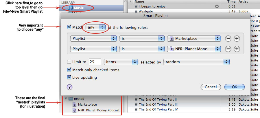 Creating the "Master" Smart Playlist