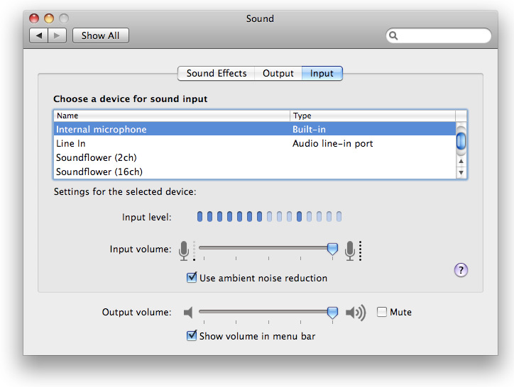 System Sound Settings