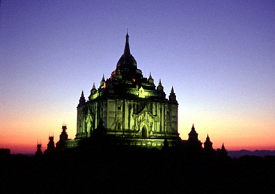 Bagan temple at sunrise - Click for larger image